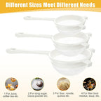 3PCS Plastic Nylon Strainer Set, 3 Sizes Ultra Fine Mesh Strainer - Image 3
