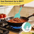 4 Pcs Silicone Spoon Spatula Set, 11.4 In, Food Grade Rubber Spatulas - Image 3