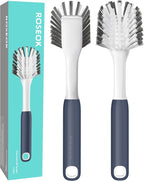 ROSEOK Dish Brush with Built-in Scraper, Kitchen Scrub Brush - Image 9