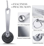 9PCS Measuring Spoons Set Stainless 1 tbsp, 1/2 tbsp, and 1-1/16tsp Steel - Image 6