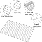Cooling Rack Set of 3, Baking Rack Stainless Steel Wire Rack - Image 2