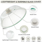 OEC Lighter Weight Tempered Glass Microwave Splatter Cover - Image 3