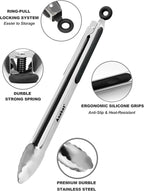 Anaeat Premium Kitchen Locking Tong Set of 3 - Image 5