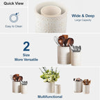 LOVECASA Utensil Holder, 7.2"+5.4" Ceramic Utensil Holder - Image 9