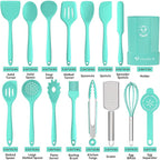 Silicone Kitchen Utensils Set, 16-Piece Silicone Cooking Utensils by Deedro - Image 2