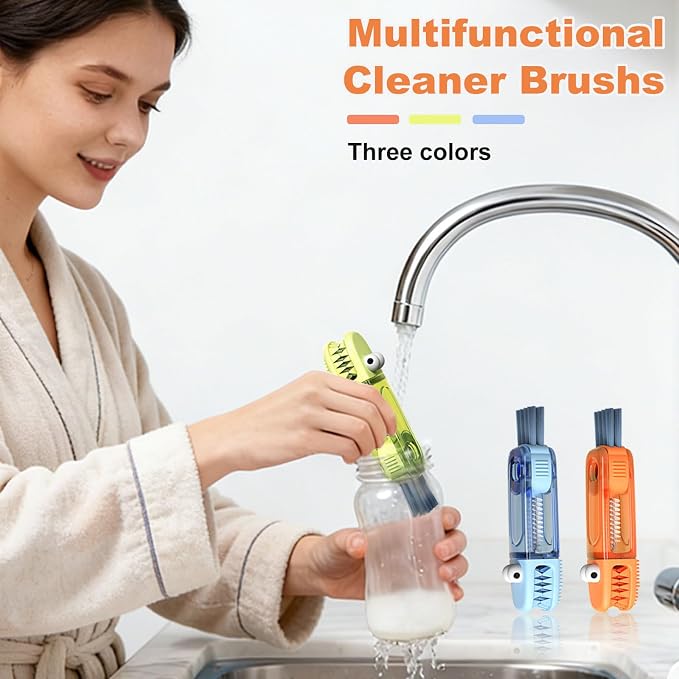 3 in 1 Cup Lid Cleaning Brush Set 6 Pcs, Gap Cleaner Brushs - Image 3
