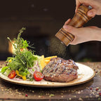 Pepper Grinder - 5 inch Pepper Mill Pepper Grinder Refillable Oak Salt and - Image 2