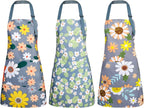 BOUMUSOE 3 Pack Floral Aprons by BOUMUSOE