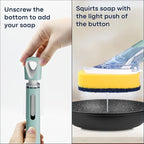 Dish Brush with Soap Dispenser Storage Set with 2 PCS Sponge Refills & Holder - Image 5