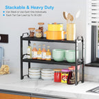Narrow Expandable Cabinet Shelf Organizer 5.51" Width, Kitchen Counter Storage - Image 4
