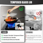 Pan Lid 8 Inch - Tempered Glass Pot Lid - Replacement Pan Cover - Image 4