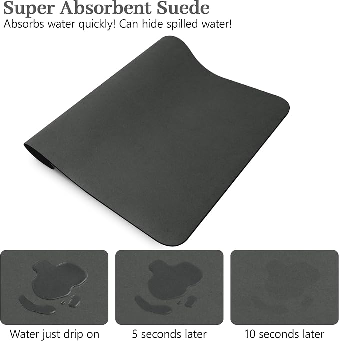 Bloss Coffee Bar Mat for Countertops, Kitchen Counter Mat, Absorbent Hide Stain - Image 6