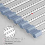 MECHEER Over The Sink Dish Drying Rack, Stainless Steel Roll Up Dish Drying - Image 4