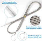 Ixiaoyoo Cleaning Brushes Set, 10 Pieces 8 Inch Nylon Tube Brush + 60 Inch - Image 4
