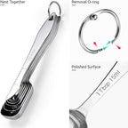 U-Taste Narrow Square Measuring Spoons: 18/8 Stainless Steel Kitchen Measure - Image 6