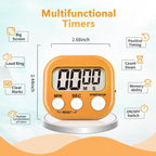 4 Pack Orange Digital Kitchen Timer Magnetic Digital Timer - Image 2