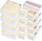 Fordonral 16 Pack Drawer Organizer Clothes, Foldable Fabric Dresser Organizer - Image 6