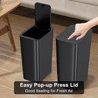 N. NETDOT 3 Pack 10 L/2.6 Gal Bathroom Trash Can - Image 4
