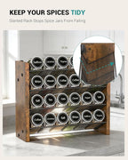 NESAPTO Spice Rack Organizer for Cabinet, Wood 4-Tier Vertical Seasoning - Image 3
