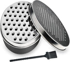 Black Compact Round Cheese Grater by Akamino