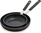 GreenPan x Bobby Flay 2 Piece- 8” and 10” Nonstick Frying Pan Skillet Set by GreenPan