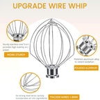 K45WW 6 Wire Whip for 4.5 5 QT KitchenAid Tilt-Head Stand Mixer，Whisk - Image 2