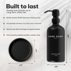 Black Glass Hand Soap Dispenser Bathroom Set by Brighter Barns - Image 3