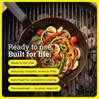 Lodge 8 Inch Carbon Steel Skillet - Image 3