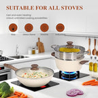 17 Pcs Pots and Pans Set, Nonstick & Non-Toxic Healthy Pots and Pans, - Image 3