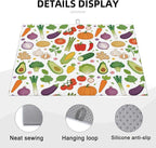 Vegetables Dish Drying Mat, for Farmhouse Kitchen Counter Microfiber Absorbent - Image 3