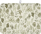 Vintage Botanical Floral Dish Drying Mat by Unknown