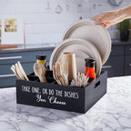 ALELION Paper Plate Dispenser for Countertop - Image 3