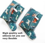 Oven Mitts Set of 2 with Transparent Clear Silicone Shell and Nice Dog Printing - Image 4
