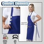 TOSHE Kitchen Apron Waterdrop Resistant Cotton Apron - Image 6