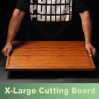 Allsum Extra Large Carbonized Bamboo Wood Cutting Boards - Image 3