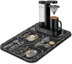 Fun Coffee Bar Mat, Fits Under Coffee Machine by Kuyig+Home