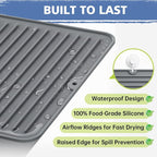 Songrey 18" x 16" Silicone Dish Drying Mat, Kitchen Counter Drying Pad - Image 2
