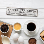 Coffee Signs for Wall, Coffee Tea Cocoa Bar Sign, Retro Metal Tin Sign - Image 5