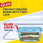 Glad Gladware Freezerware Food Storage Containers, Large Rectangle Holds 64 - Image 6