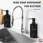 GMISUN Black Soap Dispenser, Hand Soap Dispenser Bathroom, Hand and Dish - Image 4