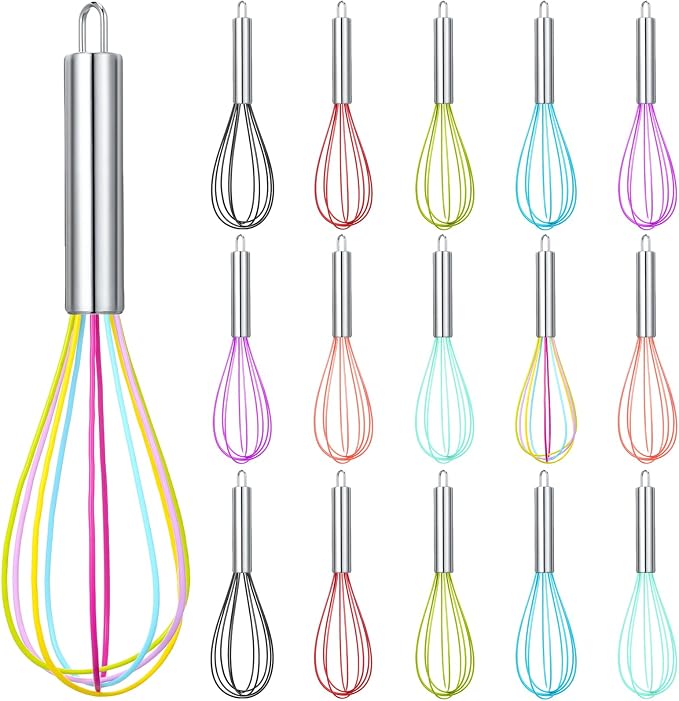 Domensi 16 Pcs 10 Inch Whisks Bulk by Domensi