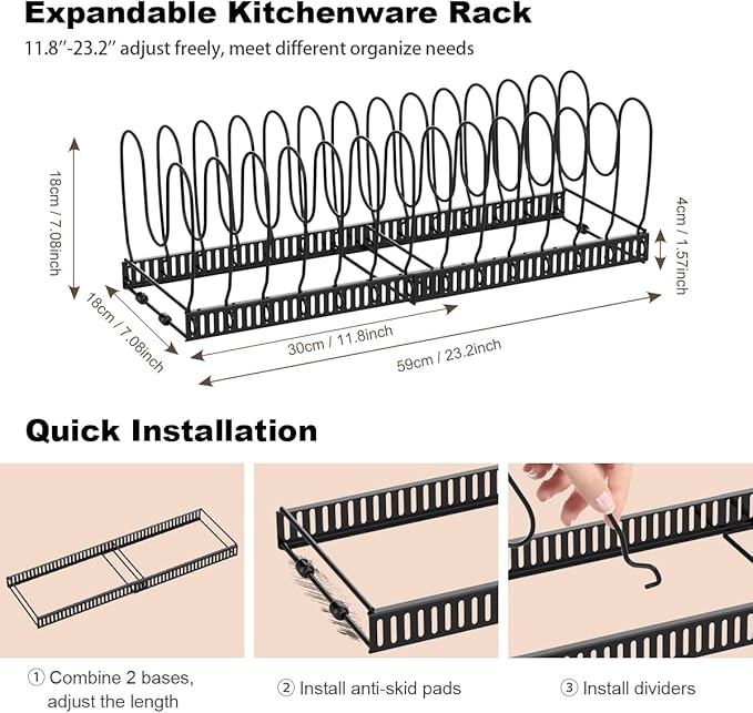 Housolution Pot and Pan Organizer Rack - Image 5