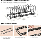Housolution 2 Pack Pot and Pan Organizer, Pan Lid Holder Storage Rack - Image 5