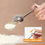 HULISEN Flour Duster for Baking, One-Handed Operation, 304 Stainless Steel - Image 2