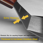 Professional Metal Spatula for Cast Iron Skillets and Flat Top Grills, Full - Image 4