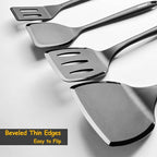 Silicone Spatula Set, 600°F Heat Resistant Silicone Spatula Turner Flipper - Image 3