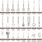 Kitchen Utensils Set-Silicone Cooking Utensils-33pcs Non-Stick Silicone Cooking - Image 2
