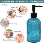 YYTSGG Blue Glass Soap Dispenser Set - Image 4