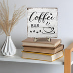 Coffee Bar Decor Sign – Rustic Wooden Plaque - Image 8