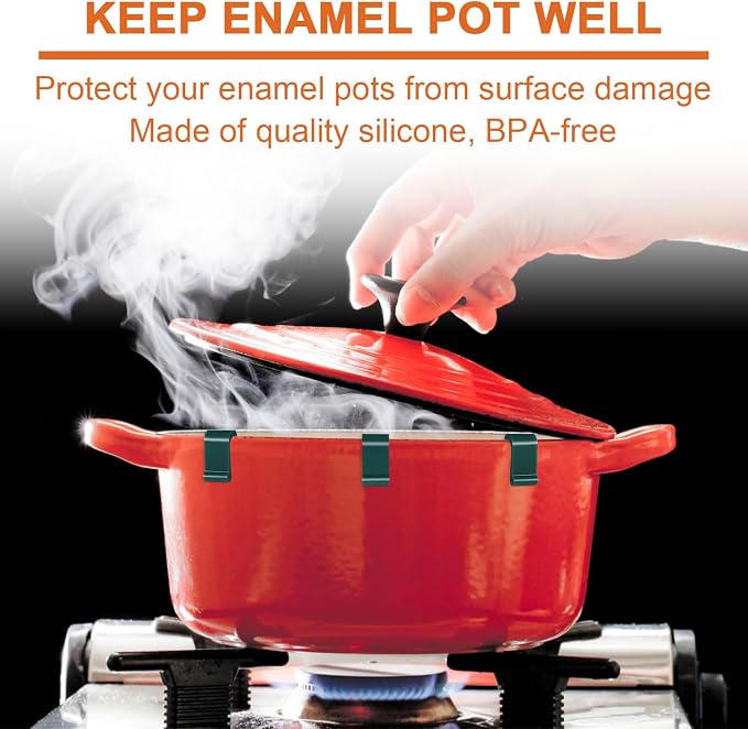 12pcs Dutch Oven Lid Protector Clips, Cookware Protectors - Image 3